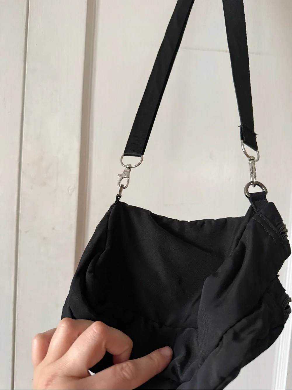 Black Crossbody Shoulder Bag - Women